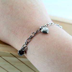 925 Silver Heart Charm Bracelet